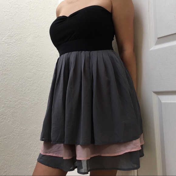 Miss Chievous Strapless Layered Sweetheart Dress - Picture 3 of 4